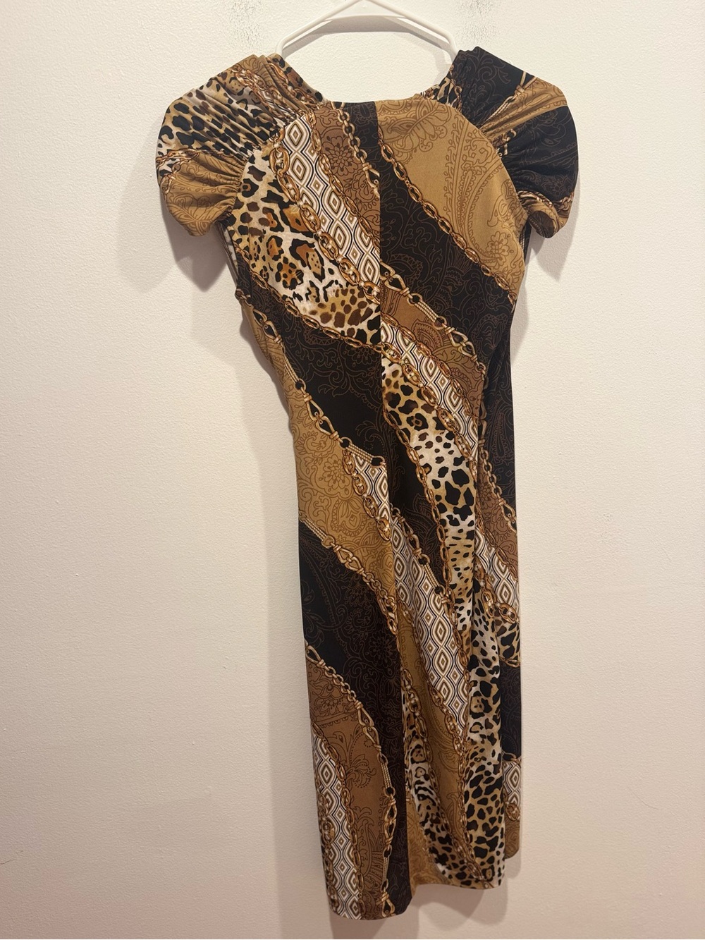 vintage Caché animal print cap sleeve dress - Picture 6 of 7